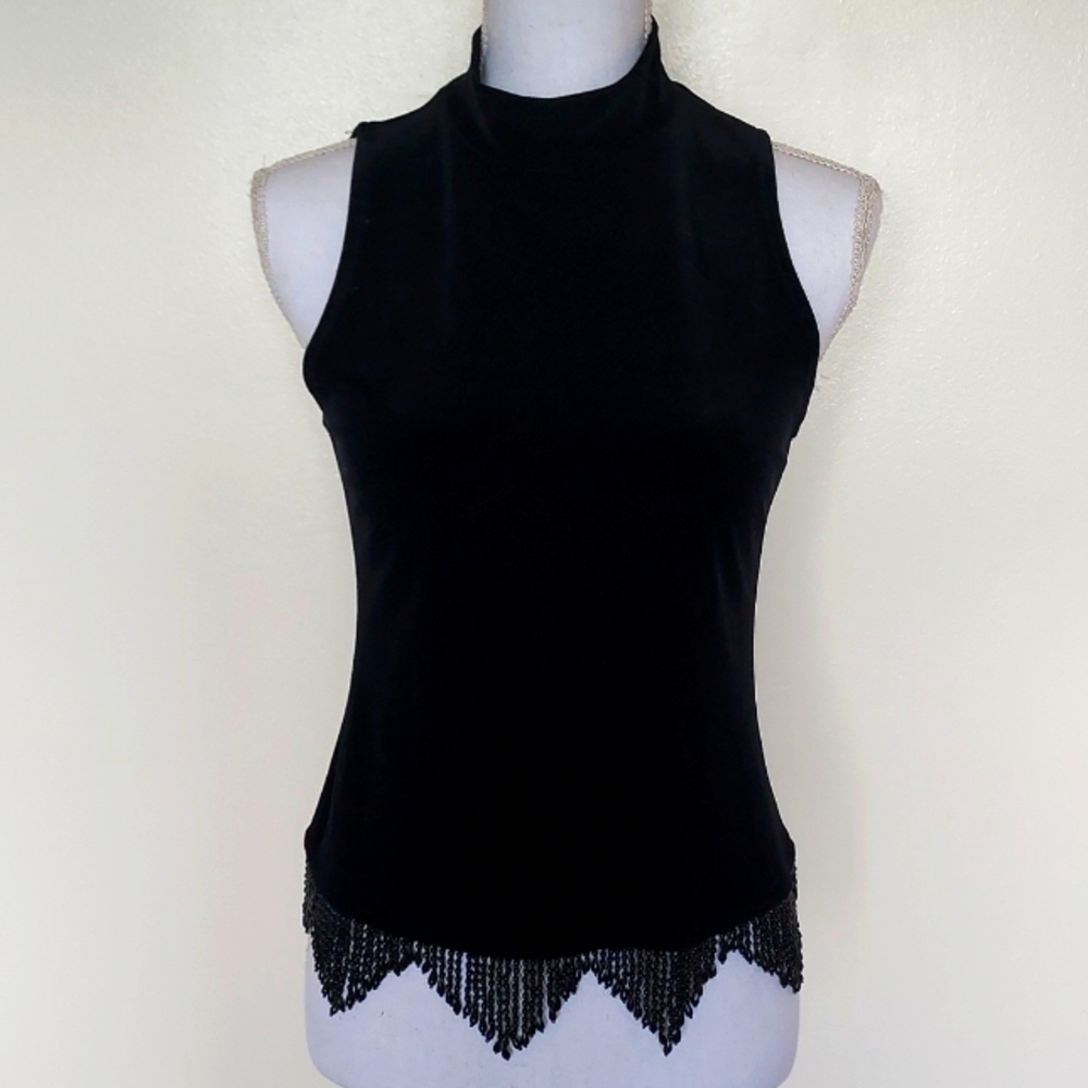 Black velveteen top